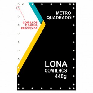 Lona 440gr com Ilhós Lona 440g   Fosco Ilhós 